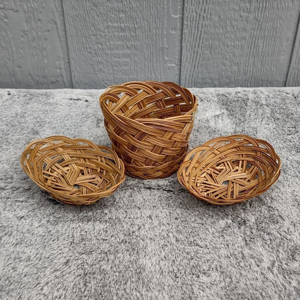 Cottagecore Decorative Wicker Basket Set‎ of 3